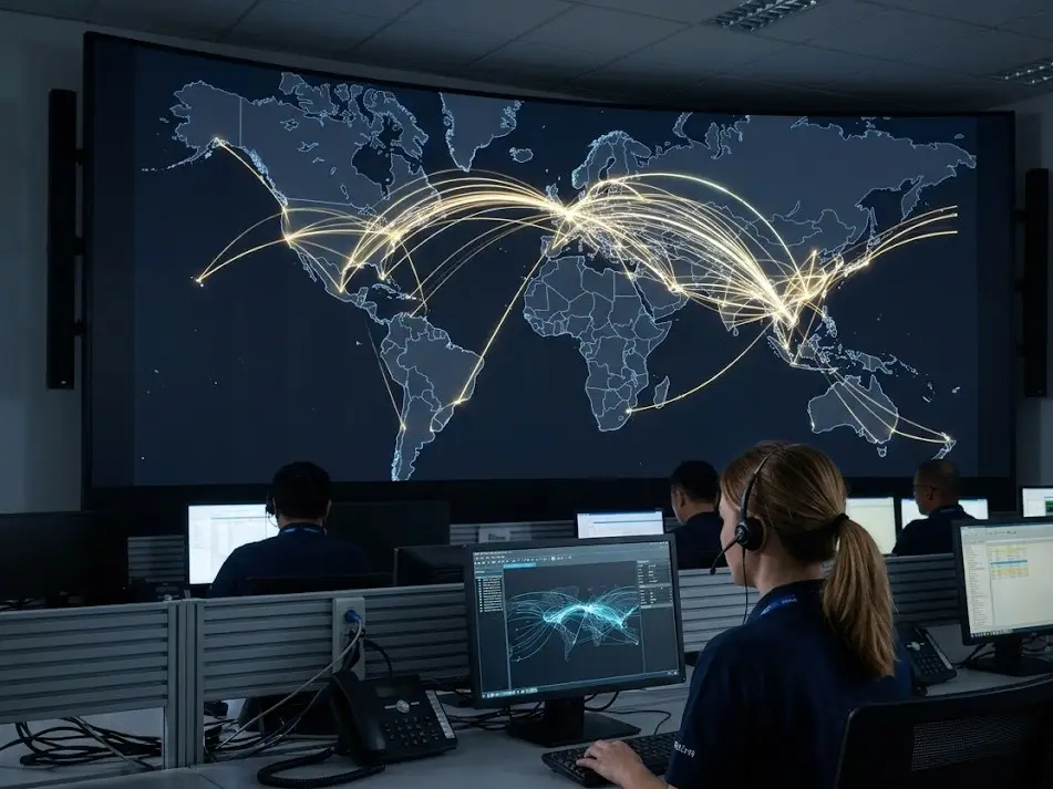 Rutas de carga aérea de Global Express desde el delta del río Perla a la UE y EE.UU.