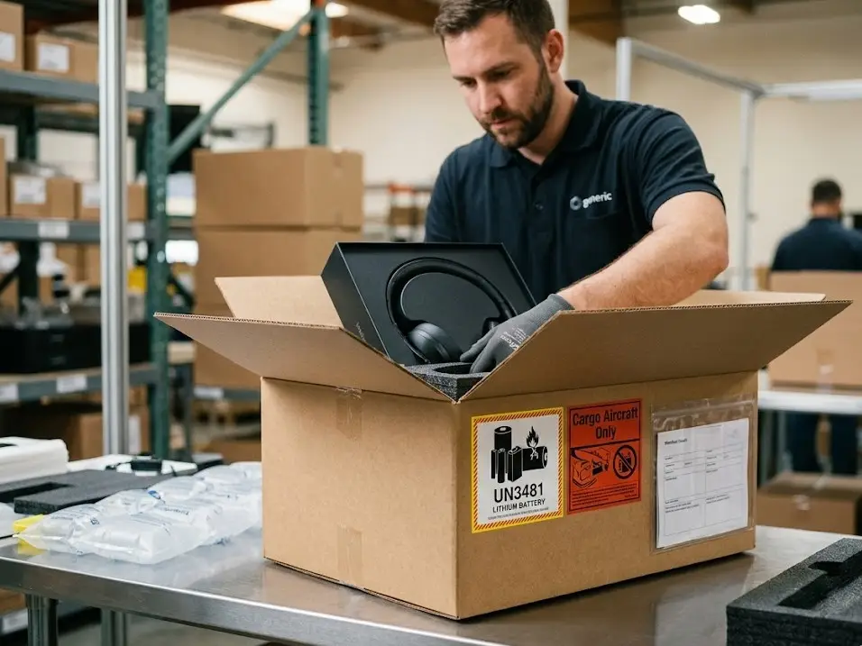 Conformidad logística para productos electrónicos de gran consumo y baterías de litio UN3481