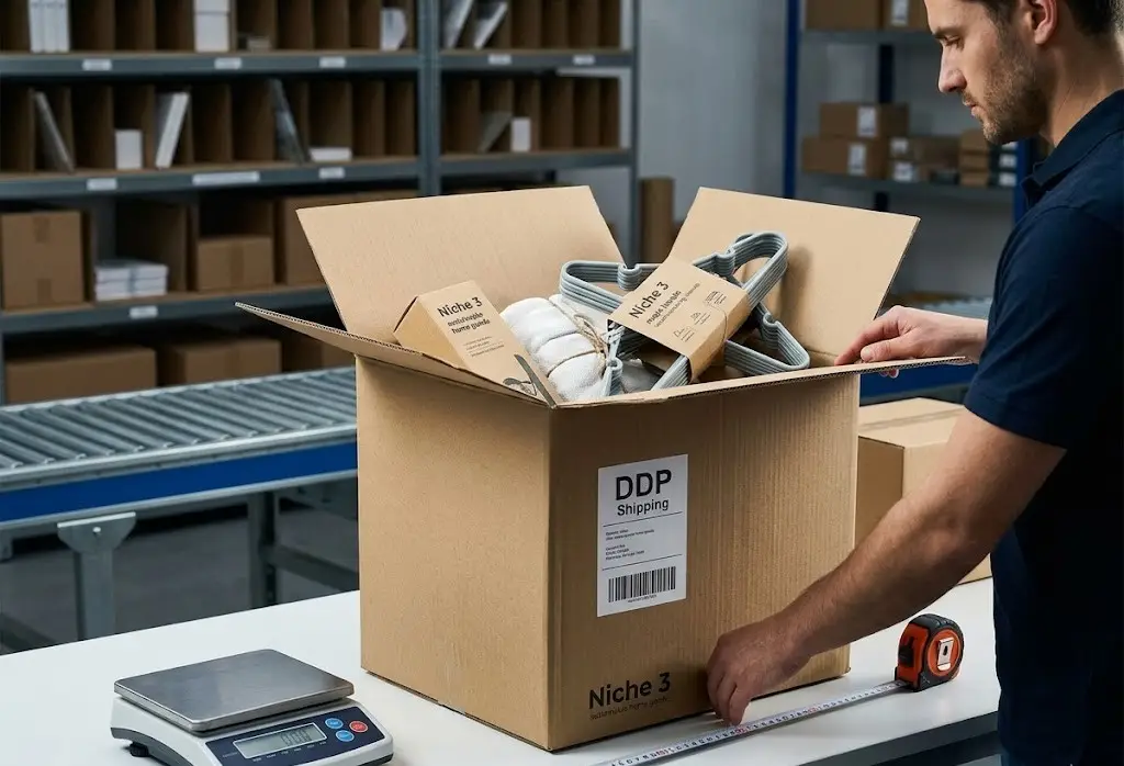 Logistics comparison showing volumetric weight math for bulky home goods