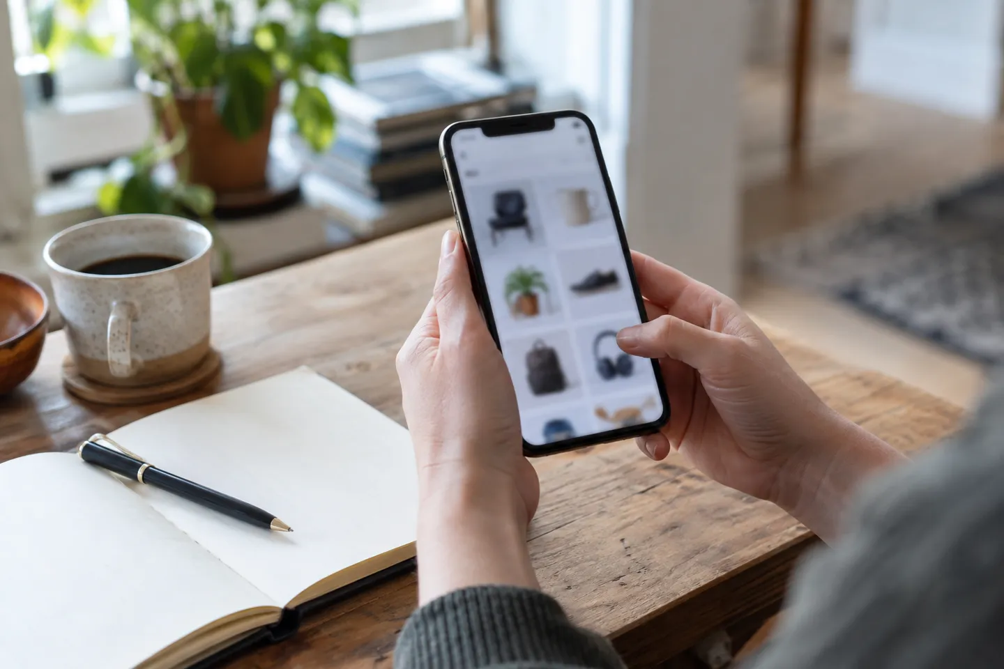 Confrontare i segnali relativi alla domanda dei prodotti su uno smartphone mentre si cerca di capire come individuare i prodotti di successo per un negozio online